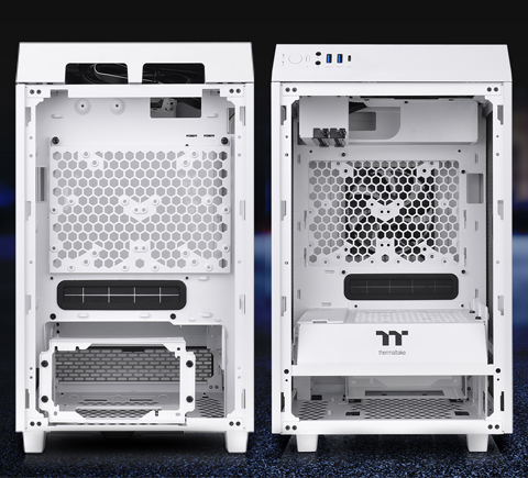 Thermaltake Tower 100 Snow Edition Tempered Glass Type-C (USB 3.1 Gen 2)  Mini Tower Computer Chassis Supports Mini-ITX, CA-1R3-00S6WN-00